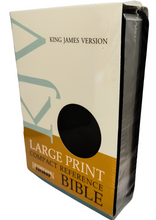 Load image into Gallery viewer, KJV Compact Reference Black Bible Imitation Leather – Large Print,