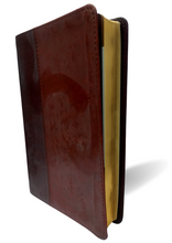 Load image into Gallery viewer, NLT Slimline Center Column Reference Bible, Brown/Tan: New Living Translation, Brown/ Tan, TuTone, Leatherlike, Slimline Center Column Reference Edition Imitation Leather