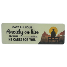 Load image into Gallery viewer, Glow in the Dark Resin Cast Wood Plaque – 4x12 Inch Multi-Color Dye Print | Tabletop Decor