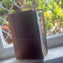 Load image into Gallery viewer, Clearance sale 2024! Life Application Study Bible: New International Version, Caramel / Dark Caramel, Italian Duo-Tone Imitation Leather