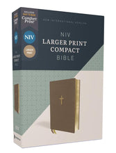 Load image into Gallery viewer, Niv, Larger Print Compact Bible, Leathersoft, Brown, Red Letter, Comfort Print Imitation Leather – Large Print