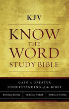 Load image into Gallery viewer, KJV, Know The Word Study Bible, Paperback, Red Letter Edition: Gain a greater understanding of the Bible book by book, verse by verse, or topic by topic Paperback – Import,