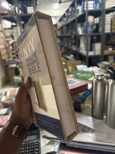 Load image into Gallery viewer, Clearance Sale 2026, NIV, Thinline Reference Bible, Cloth over Board, Blue/Tan, Red Letter, Comfort Print