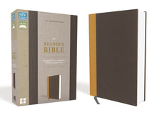 Load image into Gallery viewer, Clearance sale! NIV, Reader's Bible, Cloth Over Board, Gold/Gray Hardcover