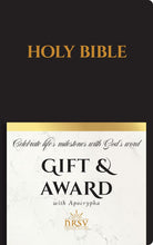 Load image into Gallery viewer, Holy Bible: New Revised Standard Version, Black, Imitation Leather, Gift & Award Bible with Apocrypha Imitation Leather