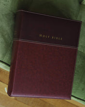 Load image into Gallery viewer, NIV Family Bible – Keepsake Edition | Burgundy Imitation Leather | Renaissance Art | Large Print | Center-Column Reference