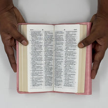 Load image into Gallery viewer, Telugu Trim-Line Bible – PU Pink Edition with Metal Buckle Flap (NAP)