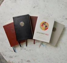 Load image into Gallery viewer, Holy Bible: New King James Version, Life in Christ Bible; Discovering, Believing, and Rejoicing in Who God Says You Are, Brown Leathersoft, Red ... Charts, Topical Index, Has 2 Ribbon Markers Imitation Leather