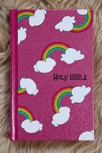 Load image into Gallery viewer, NIV, God's Rainbow Holy Bible, Hardcover, Comfort Print: 100 Devotions for Girls Hardcover – Illustrated,