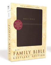 Load image into Gallery viewer, NIV Family Bible – Keepsake Edition | Burgundy Imitation Leather | Renaissance Art | Large Print | Center-Column Reference