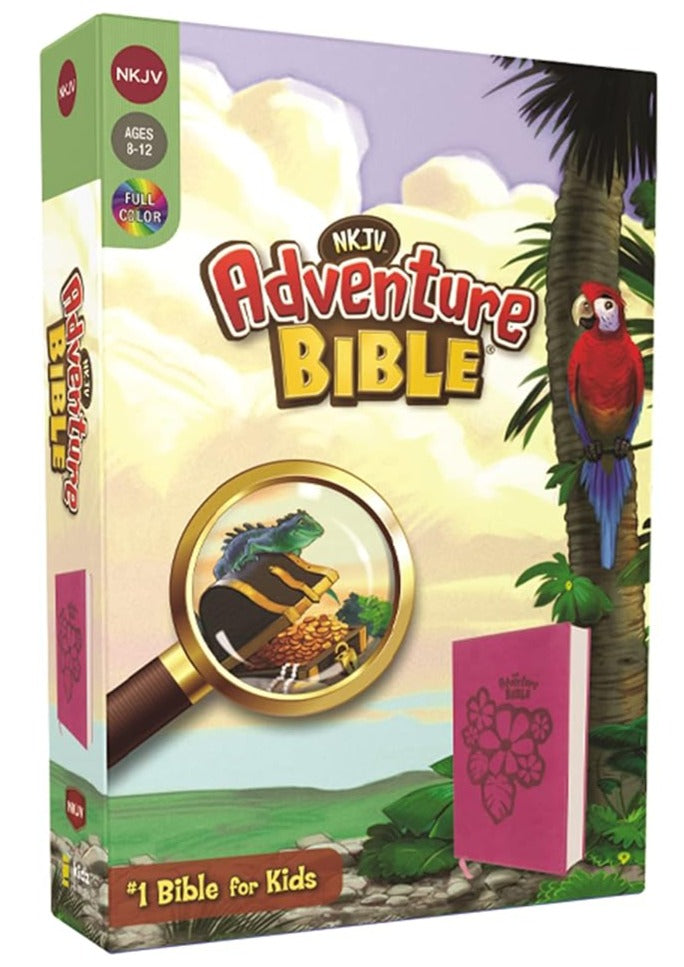 NKJV, Adventure Bible, Leathersoft, Pink, Full Color Imitation Leather
