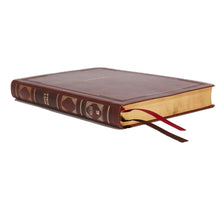 Load image into Gallery viewer, NKJV, Thinline Reference Bible, Large Print, Leathersoft, Black/Brown, Red Letter, Comfort Print: Holy Bible, New King James Version Imitation Leather – Import,