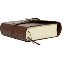 Load image into Gallery viewer, NKJV, Journal the Word Bible, Bonded Leather, Brown, Red Letter, Comfort Print: Reflect, Journal, or Create Art Next to Your Favorite Verses Bonded Leather – Import