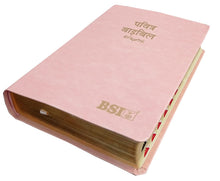 Load image into Gallery viewer, Hindi Bible Dy PU Light Pink with Thumb Index (TI) & Gilt Edges | Amity Edition | Stylish Devotional Bible