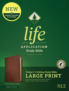 Clearance sale 2024! NLT Life Application Study Bible, Third Edition, Large Print (Red Letter, Leatherlike, Brown/Tan, Indexed): New Living Translation, Life Application Study Bible, Brown/tan, Leatherlike, Red Letter Imitation Leather – Large Print,