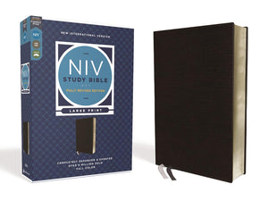 Clearance sale 2024! NIV Study Bible: New International Version, Black Bonded Leather, Red Letter, Comfort Print (NIV Study Bible, Fully Revised Edition) Bonded Leather – Large Print,