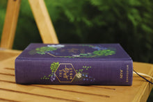 Load image into Gallery viewer, Niv, Artisan Collection Bible, Cloth Over Board, Navy Floral, Designed Edges Under Gilding, Red Letter Edition, Comfort Print Hardcover