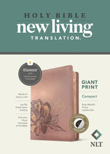 Load image into Gallery viewer, NLT Compact Giant Print Bible, Filament-Enabled Edition (Leatherlike, Rose Metallic Peony, Indexed, Red Letter) Imitation Leather – Large Print