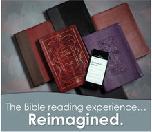 Load image into Gallery viewer, KJV Large Print Thinline Reference Bible, Filament Enabled Edition (Red Letter, Leatherlike, Floral Purple, Indexed) Imitation Leather Large Print