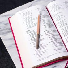 Load image into Gallery viewer, NKJV, End-of-Verse Reference Bible, Personal Size Large Print, Leathersoft, Black, Thumb Indexed, Red Letter, Comfort Print: Holy Bible, New King James Version Imitation Leather – Large Print,