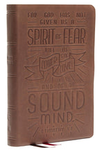 Load image into Gallery viewer, NKJV, Personal Size Reference Bible, Verse Art Cover Collection, Genuine Leather, Brown, Red Letter, Comfort Print: Holy Bible, New King James Version Leather Bound. Simple / Thumb Indexed.