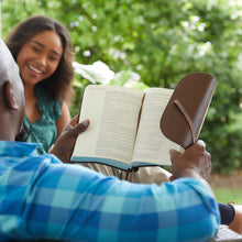 Load image into Gallery viewer, NKJV, Journal the Word Bible, Bonded Leather, Brown, Red Letter, Comfort Print: Reflect, Journal, or Create Art Next to Your Favorite Verses Bonded Leather – Import