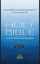 Load image into Gallery viewer, Holy Bible: New Revised Standard Version, Black, Flexisoft, Imitation Leather