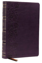 Load image into Gallery viewer, NKJV, Single-Column Wide-Margin Reference Bible, Leathersoft, Purple, Red Letter, Thumb Indexed, Comfort Print: Holy Bible, New King James Version Imitation Leather