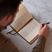 Load image into Gallery viewer, NKJV, Journal the Word Bible, Bonded Leather, Brown, Red Letter, Comfort Print: Reflect, Journal, or Create Art Next to Your Favorite Verses Bonded Leather – Import