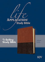 Load image into Gallery viewer, KJV Life Application Study Bible Tutone Brown/Tan Imitation Leather