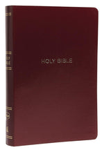 Load image into Gallery viewer, NKJV Holy Bible, Giant Print Center-Column Reference Bible, Burgundy Leather-look, Thumb Indexed, 72,000+ Cross References, Red Letter, Comfort Print: ... Reference, Red Letter Edition, Comfort Print Imitation Leather – Large Print