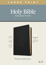 Load image into Gallery viewer, KJV Large Print Thinline Reference Bible, Filament Enabled Edition (Red Letter, Genuine Leather, Black) Leather Bound – Large Print