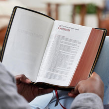 Load image into Gallery viewer, Holy Bible: New King James Version, Black, Goatskin Leather, Single-Column Verse-By-Verse W/ 72,000 Cross-References, Premier Collection, Comfort Print Leather Bound