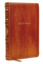 Load image into Gallery viewer, KJV, Personal Size Reference Bible, Sovereign Collection, Leathersoft, Brown, Red Letter, Thumb Indexed, Comfort Print: Holy Bible, King James Version Imitation Leather – Import,