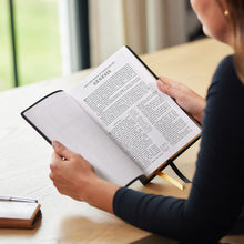 Load image into Gallery viewer, KJV, Large Print Center-Column Reference Bible, Bonded Leather, Brown, Red Letter, Comfort Print Bonded Leather – Large