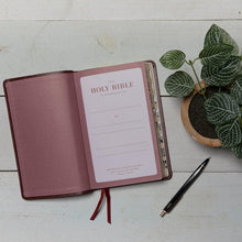 Load image into Gallery viewer, KJV, Thinline Bible, Leathersoft, Brown, Thumb Indexed, Red Letter, Comfort Print: Holy Bible, King James Version Imitation Leather – Import,