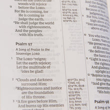 Load image into Gallery viewer, NKJV Holy Bible, Giant Print Center-Column Reference Bible, Burgundy Leather-look, Thumb Indexed, 72,000+ Cross References, Red Letter, Comfort Print: ... Reference, Red Letter Edition, Comfort Print Imitation Leather – Large Print