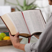 Load image into Gallery viewer, NKJV Classic Verse-Style Center-Column Reference Bible – Black | Trusted New King James Version | 72,000+ Cross-References | Comfort Print® Genuine Leather