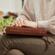 Load image into Gallery viewer, Holy Bible: Kingdom Life Bible: Join God's Mission to Save the World, Nkjv, Brown, Red Letter, Comfort Print Imitation Leather
