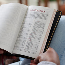 Load image into Gallery viewer, Holy Bible: New King James Version, Black, Goatskin Leather, Single-Column Verse-By-Verse W/ 72,000 Cross-References, Premier Collection, Comfort Print Leather Bound