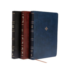 Load image into Gallery viewer, NKJV, Thinline Reference Bible, Large Print, Leathersoft, Black/Brown, Red Letter, Comfort Print: Holy Bible, New King James Version Imitation Leather – Import,