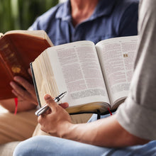 Load image into Gallery viewer, NKJV, Wide-Margin Reference Bible, Sovereign Collection, Leathersoft, Black, Red Letter, Comfort Print: Holy Bible, New King James Version Imitation Leather