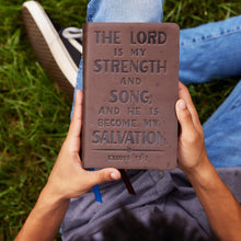 Load image into Gallery viewer, KJV, Personal Size Reference Bible, Verse Art Cover Collection, Genuine Leather, Brown, Red Letter, Thumb Indexed, Comfort Print: Holy Bible, King James Version Leather Bound