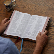Load image into Gallery viewer, NKJV, Thinline Reference Bible, Large Print, Leathersoft, Black/Brown, Red Letter, Comfort Print: Holy Bible, New King James Version Imitation Leather – Import,