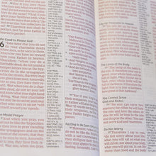 Load image into Gallery viewer, NKJV Holy Bible, Giant Print Center-Column Reference Bible, Burgundy Leather-look, Thumb Indexed, 72,000+ Cross References, Red Letter, Comfort Print: ... Reference, Red Letter Edition, Comfort Print Imitation Leather – Large Print