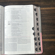 Load image into Gallery viewer, Clearance sale 2024! Life Application Study Bible: New International Version, Caramel / Dark Caramel, Italian Duo-Tone Imitation Leather