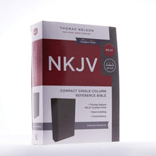Load image into Gallery viewer, NKJV, Compact Single-Column Reference Bible, Hardcover, Gray, Comfort Print: Holy Bible, New King James Version