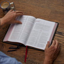 Load image into Gallery viewer, NKJV Classic Verse-Style Center-Column Reference Bible – Black | Trusted New King James Version | 72,000+ Cross-References | Comfort Print® Genuine Leather