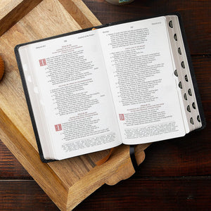 KJV, Personal Size Reference Bible, Sovereign Collection, Leathersoft, Brown, Red Letter, Thumb Indexed, Comfort Print: Holy Bible, King James Version Imitation Leather – Import,