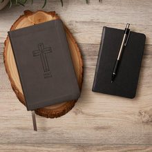 Load image into Gallery viewer, NKJV, Value Thinline Bible, Compact, Leathersoft, Black, Red Letter, Comfort Print Imitation Leather